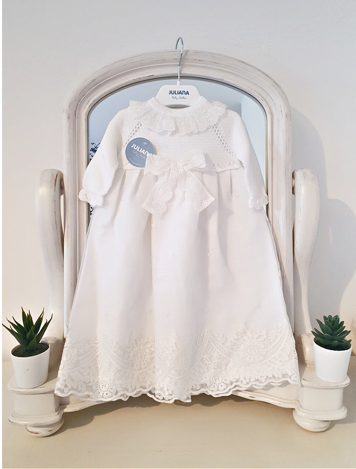 Girls White Christening Dress by Juliana 25109 – Hopscotch Kids