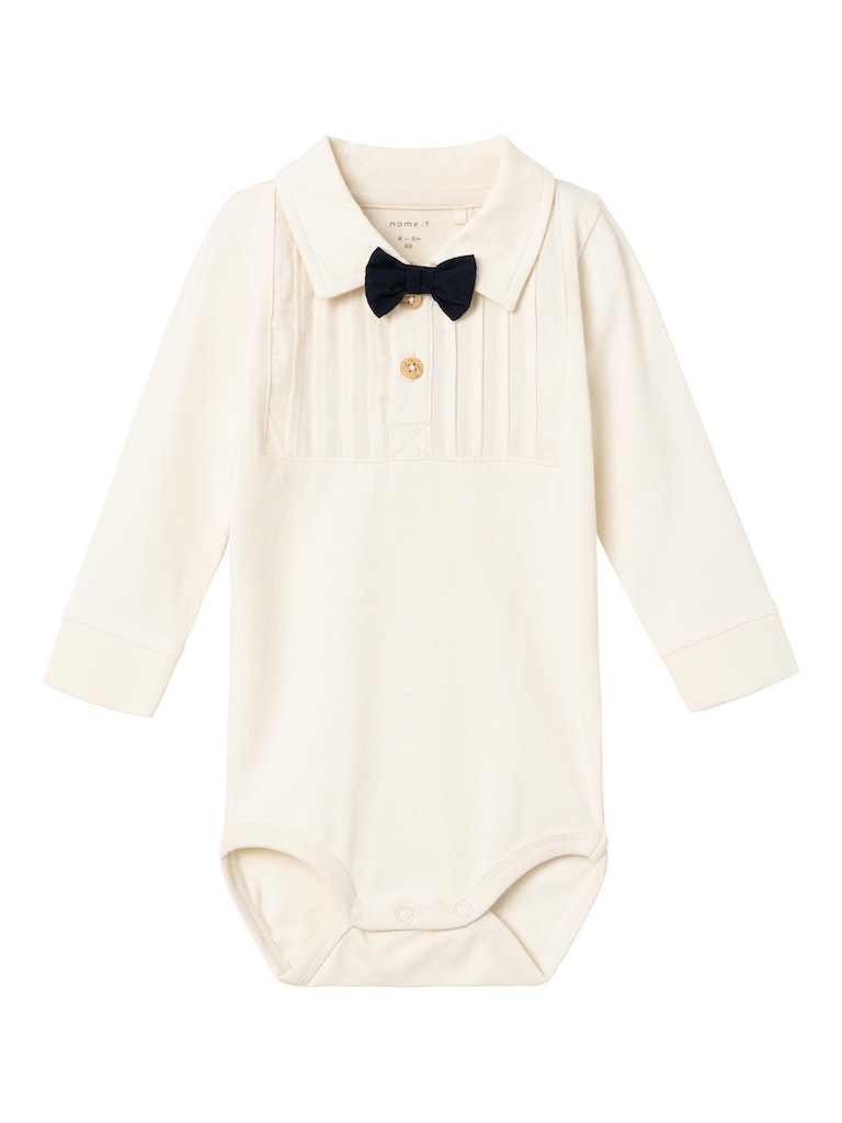 Baby Boy Bodysuit with Attached Bow Tie