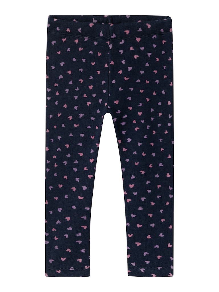 Name it Mini Girls Navy Hearts Winter Legging with Brushed Inner