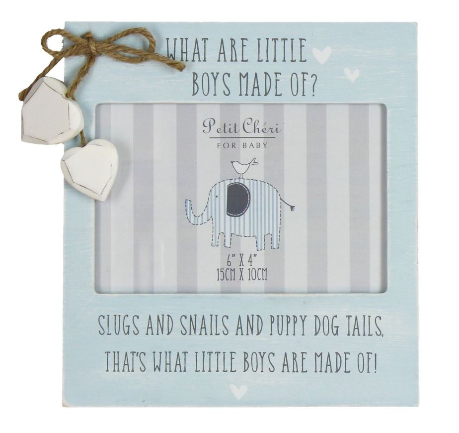 Baby Boy Photo Frame - What Are Little Boys Made Of?