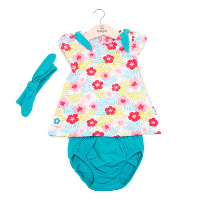 Baby Girl 3-Piece Floral Dress Set