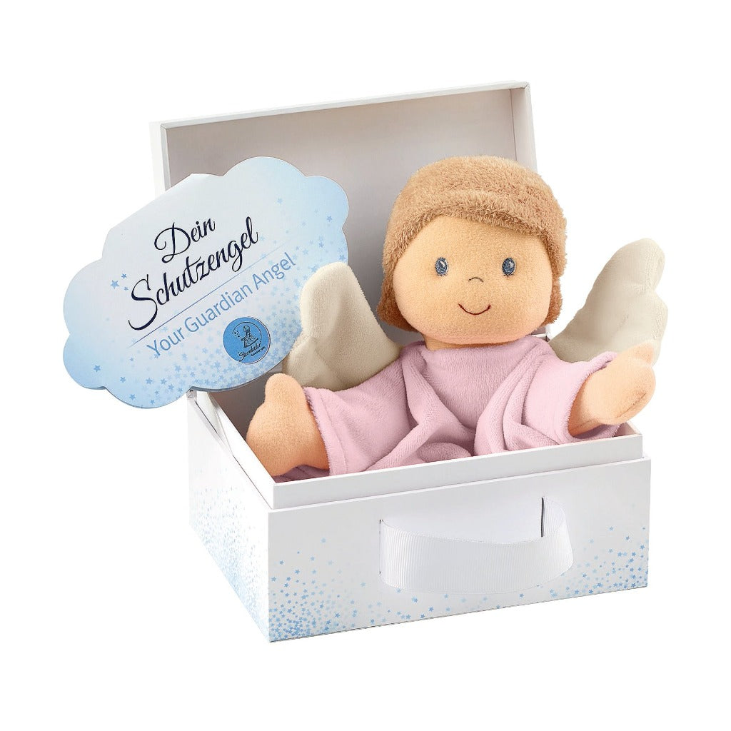 Pink Guardian Angel Cuddle Cloth Comforter in Gift Box