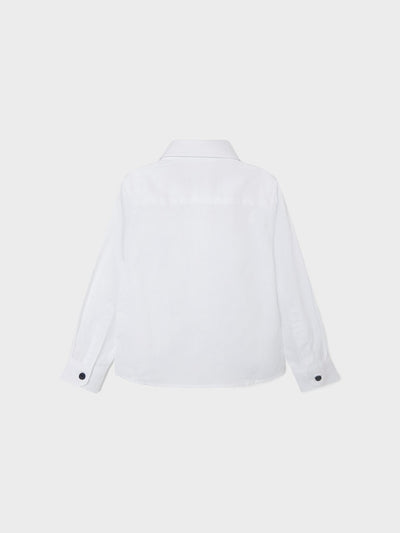 Name It Mini Boys White Shirt with Navy Buttons