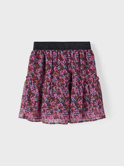 Name it Girls Floral Print Chiffon Skirt