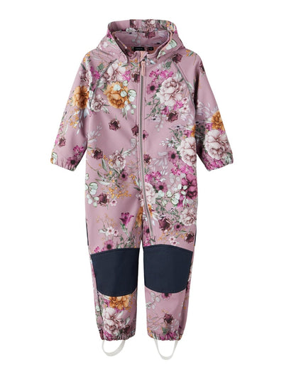 Toddler girl outdoor detachable hood suit
