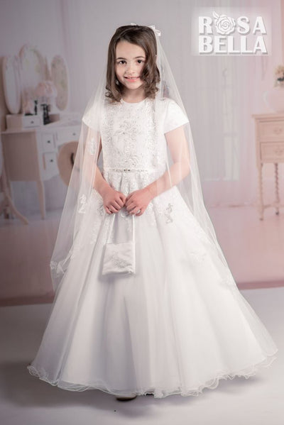 Rosa Bella Communion Dress RB627 with Matching Veil