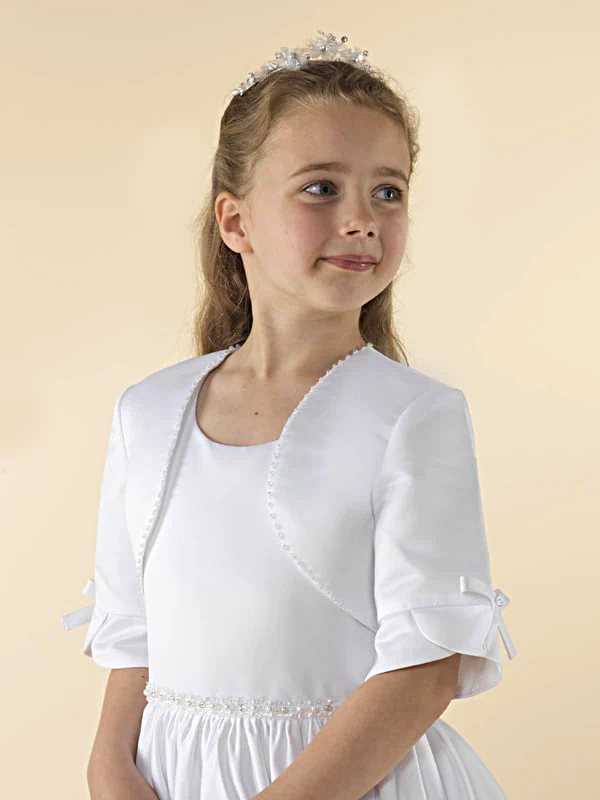 Girls Communion Bolero Jacket JAC4WT Linzi Jay – Hopscotch Kids Store