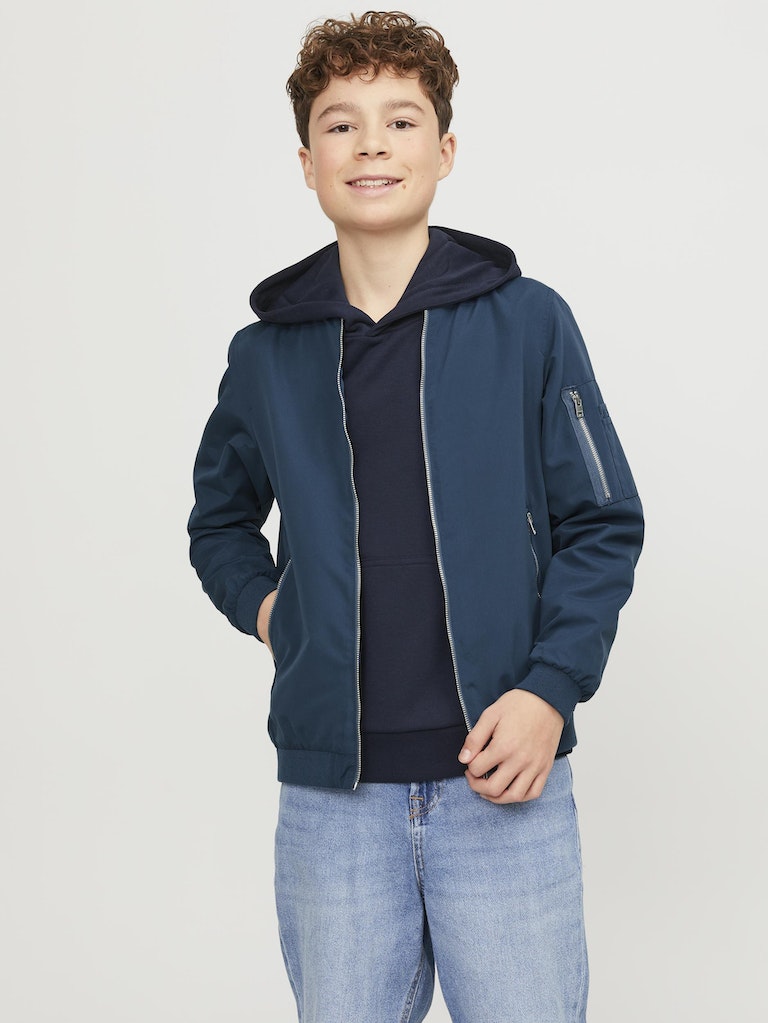 Jack & Jones Boys Blue Bomber Jacket