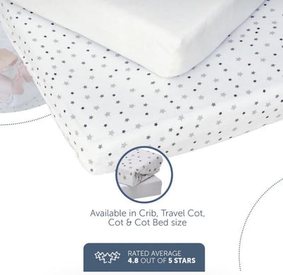 Moses Basket and Pram Sheets - 2-Pack