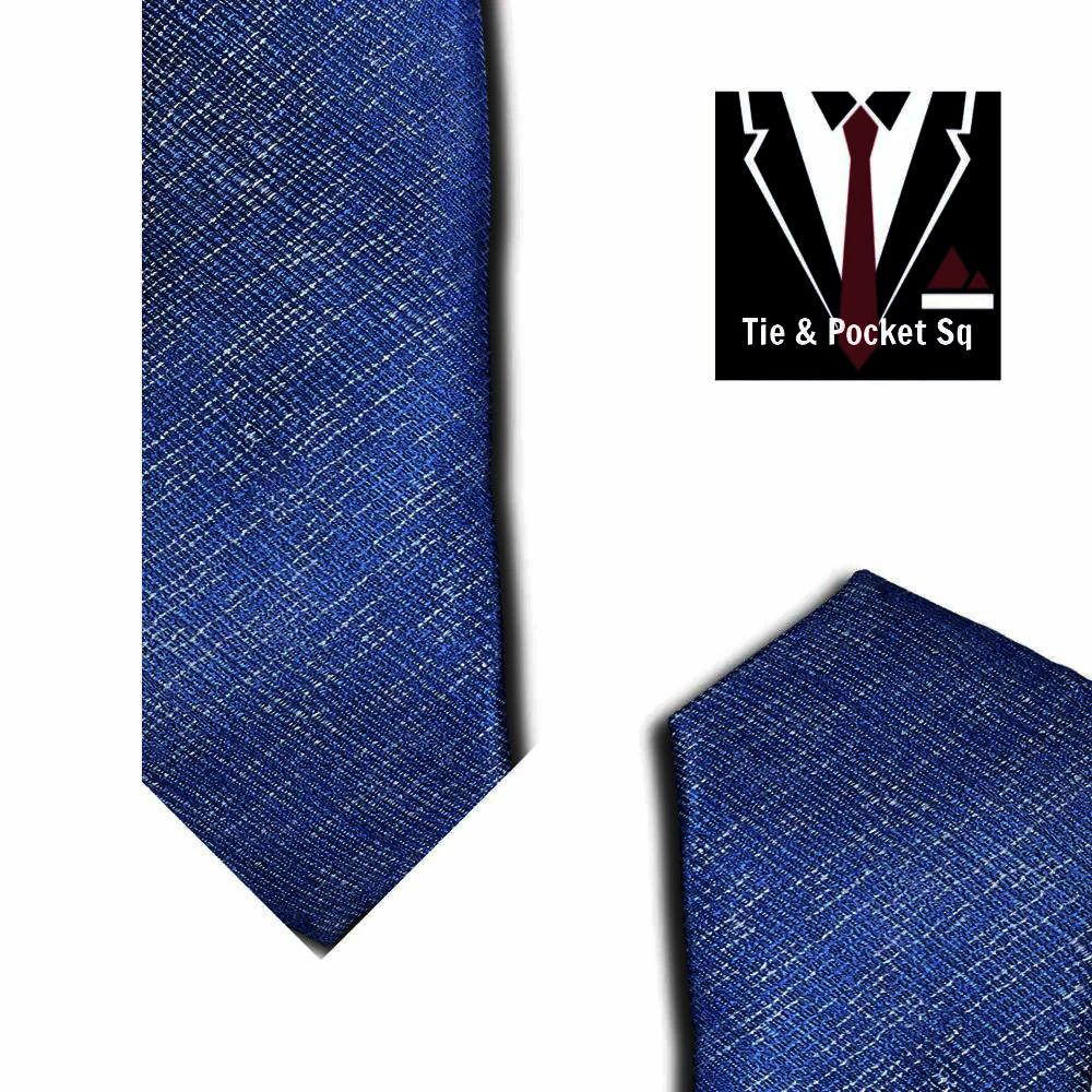 Zazzi Boys Blue Tie and Matching Pocket Square 4238-1