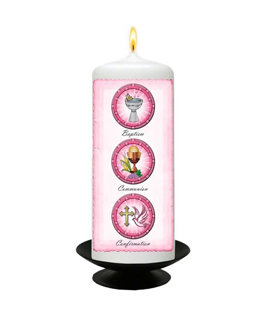 Baby Girl Christening Candle - Gift Boxed by Naturally Irish
