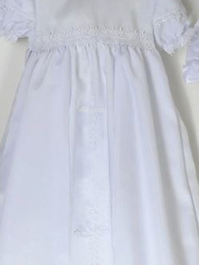 White Christening Gown with Embroidered Cross