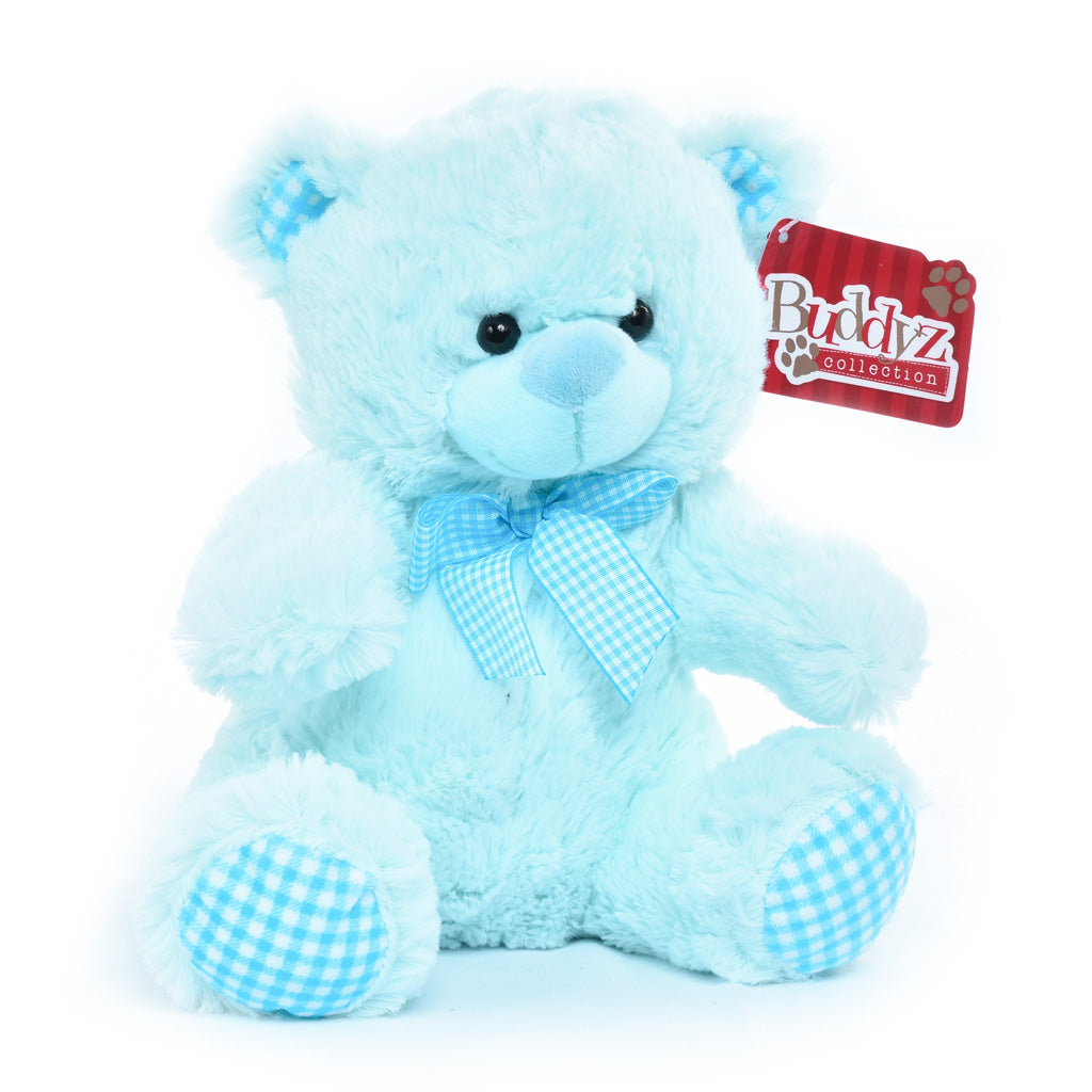 Buddyz Bear Soft Toy with Gingham Bow
