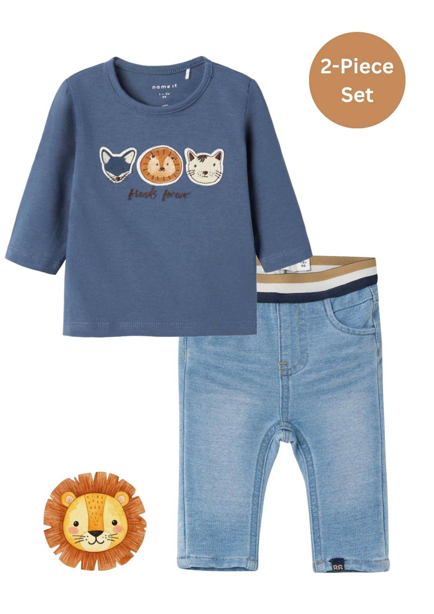 Name it Baby Boy 2-Piece Animal Print Set