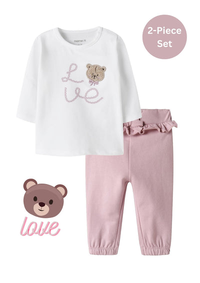Name it Baby Girls 2-Piece Set - Teddy Love