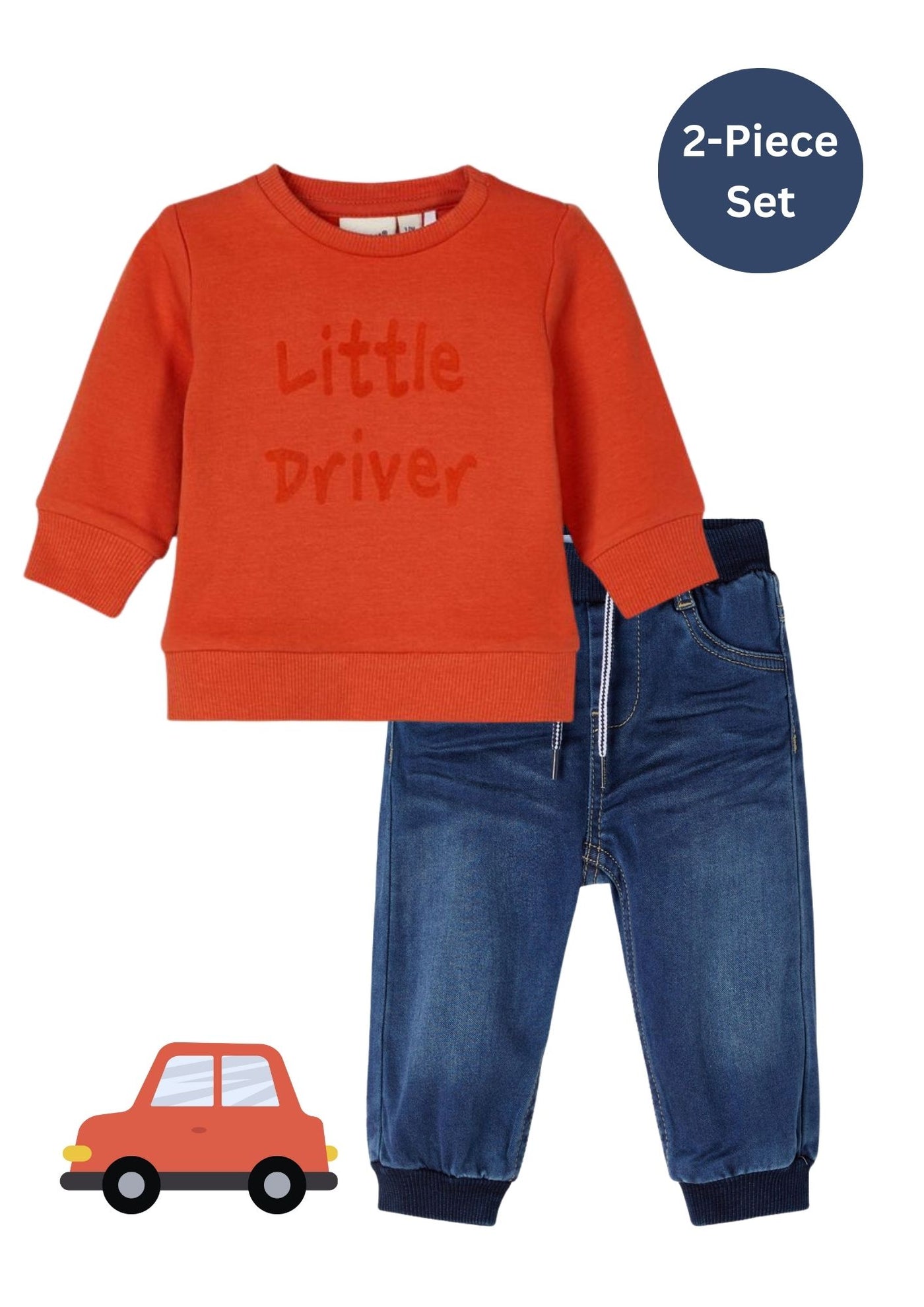 Name it Baby Boy Little Driver Sweatshirt and Jeans Set