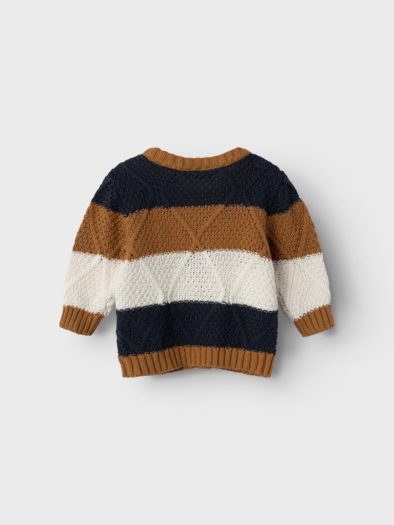 Name It Baby Boy Knitted Cardigan - Brown Colourway