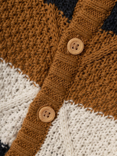 Name It Baby Boy Knitted Cardigan - Brown Colourway