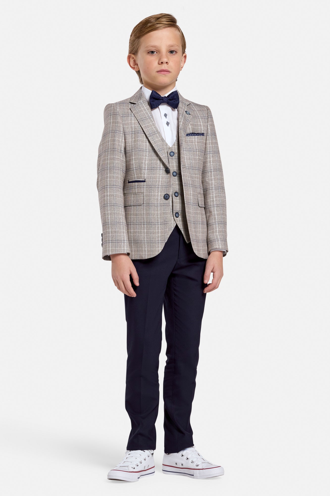 Benetti Boys 3-Piece CHARLES Check Communion Suit
