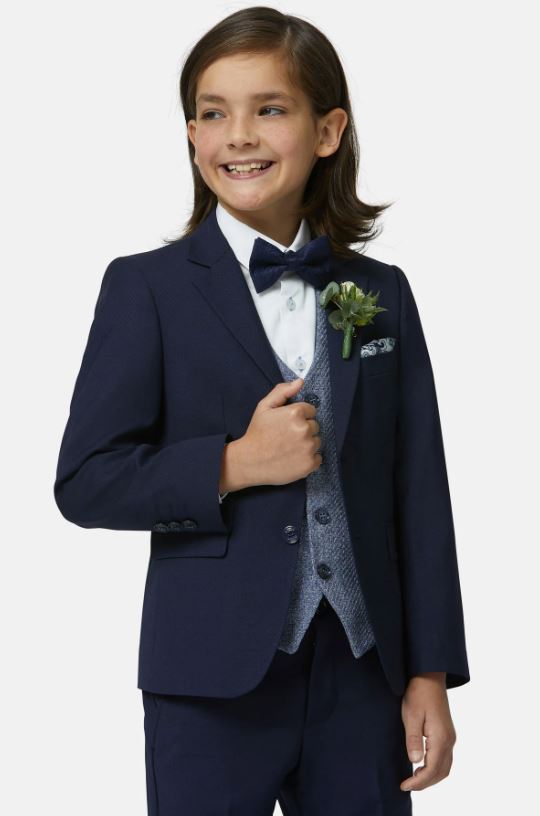 Benetti Boys PETER INK 3-Piece Communion Suit with Blue Waistcoat