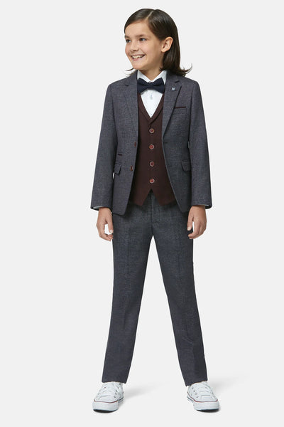 Benetti Boys 3-Piece TOM Communion Suit - Bordo Wine