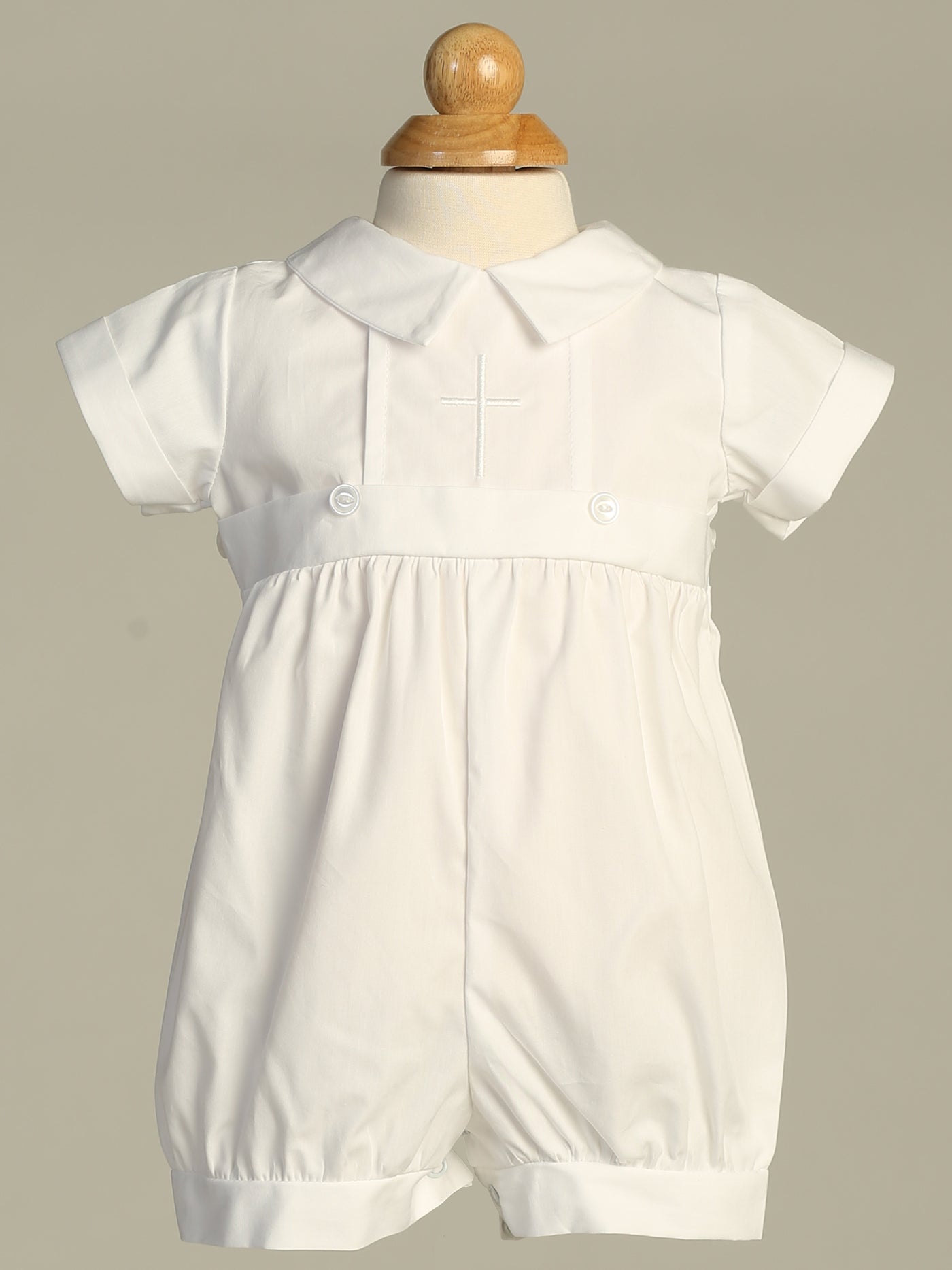Boy's White Christening Robe with Detachable Gown - Dominic