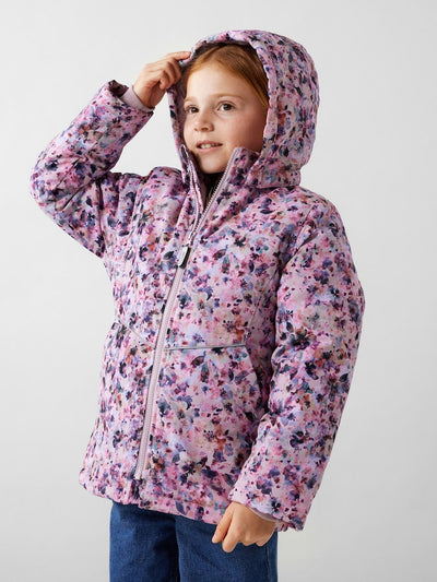 Name it Girls Floral Pink Padded Winter Jacket