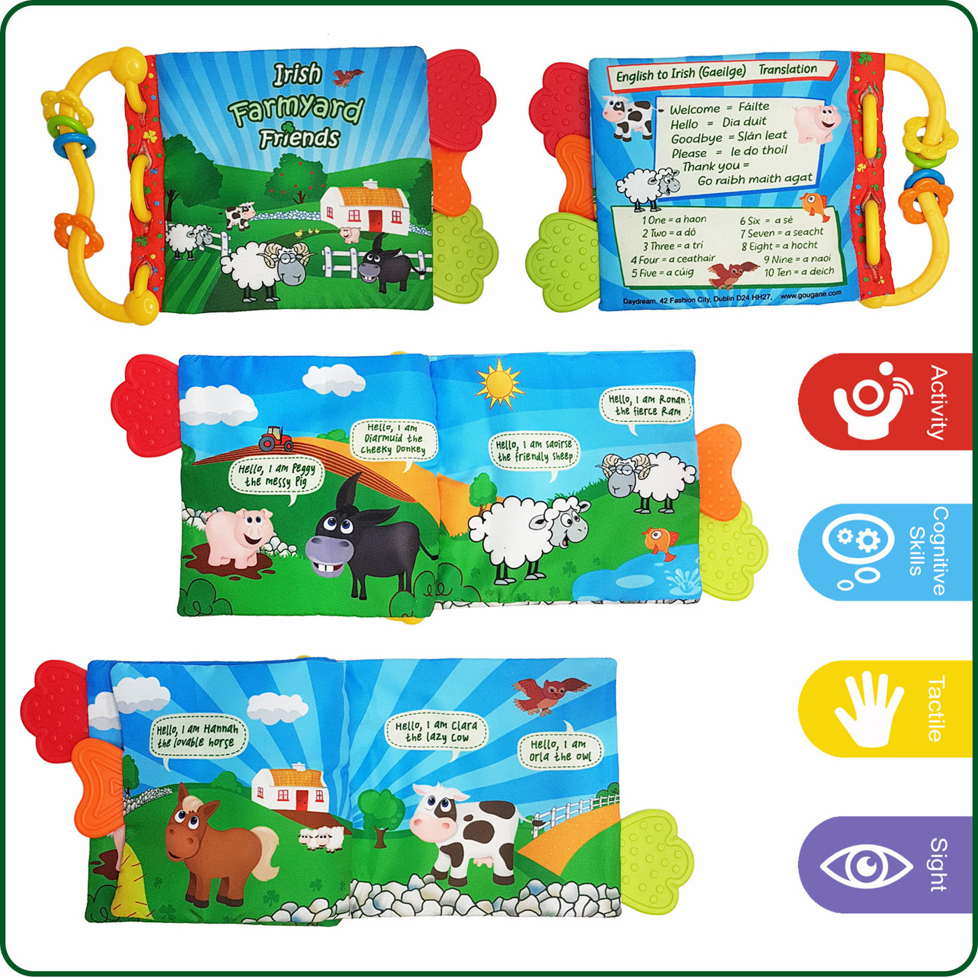 Irish Farmyard Friends Crinkle Fabric Book