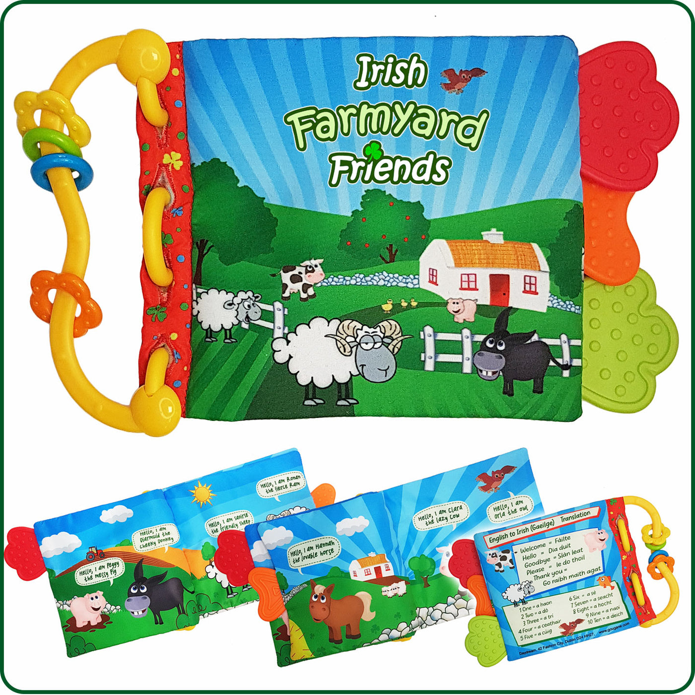 Irish Farmyard Friends Crinkle Fabric Book