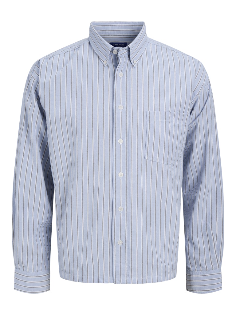 Jack & Jones Boys Oxford Shirt - Cashmere Blue Stripe