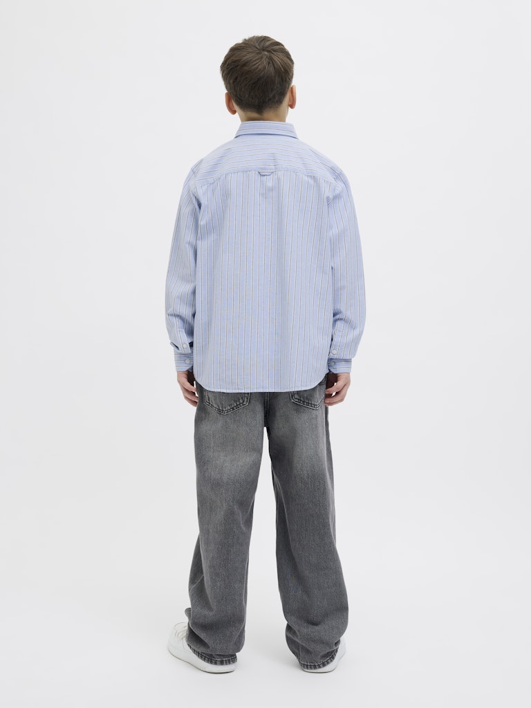 Jack & Jones Boys Oxford Shirt - Cashmere Blue Stripe
