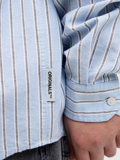 Jack & Jones Boys Oxford Shirt - Cashmere Blue Stripe