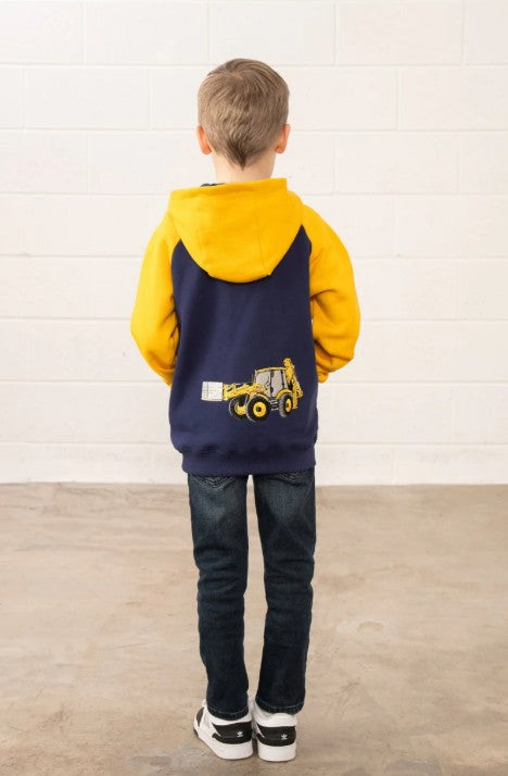 Lighthouse Boys Tractor Zip-Up Hoodie - JCB Tractor