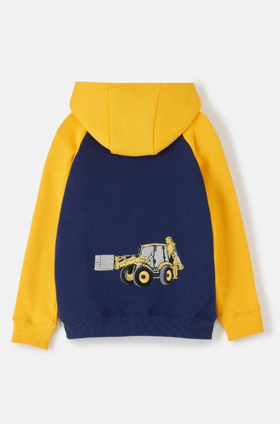 Lighthouse Boys Tractor Zip-Up Hoodie - JCB Tractor