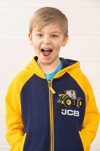 Lighthouse Boys Tractor Zip-Up Hoodie - JCB Tractor