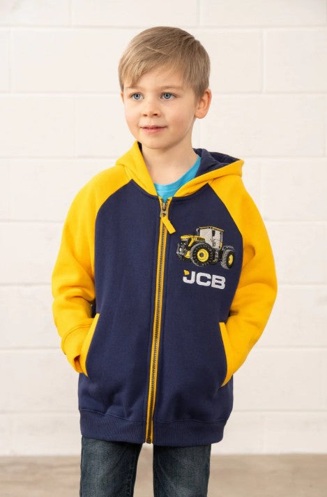Lighthouse Boys Tractor Zip-Up Hoodie - JCB Tractor