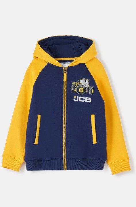 Lighthouse Boys Tractor Zip-Up Hoodie - JCB Tractor