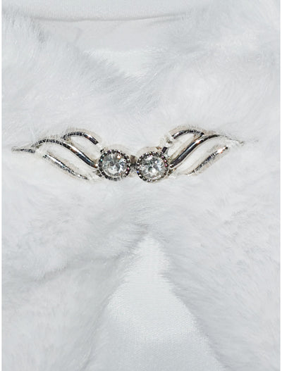 Fur Cape with Diamante Clasp