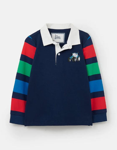 Lighthouse Boys Blue Tractor Polo Top - Rafferty