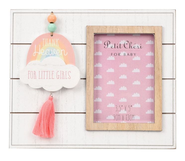 Baby Girl Photo Frame - Thank Heavens For Little Girls