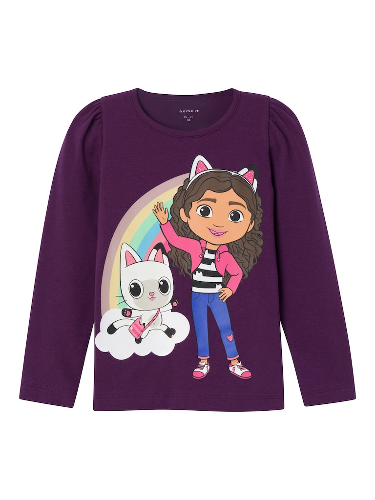 Girls Plum Gabby Doll House Long Sleeved Top