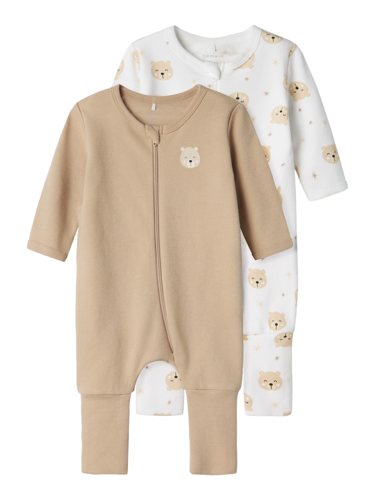 Name it Baby Boy 2-Pack Zip-Up Babygrows / Nightsuit