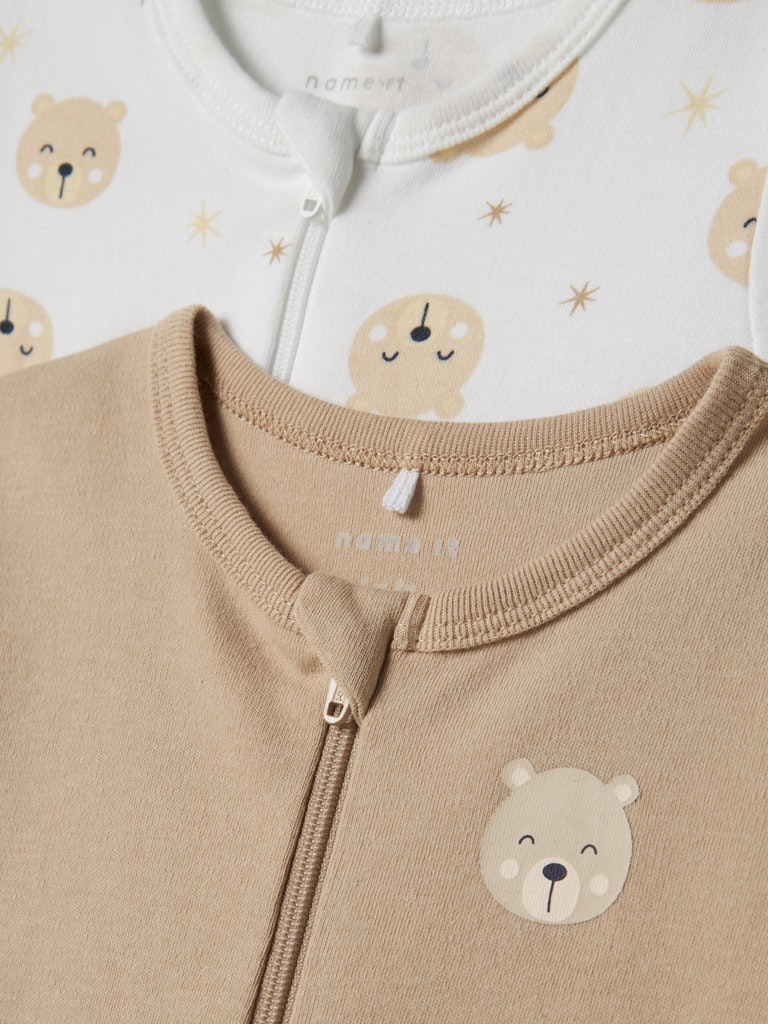 Name it Baby Boy 2-Pack Zip-Up Babygrows / Nightsuit