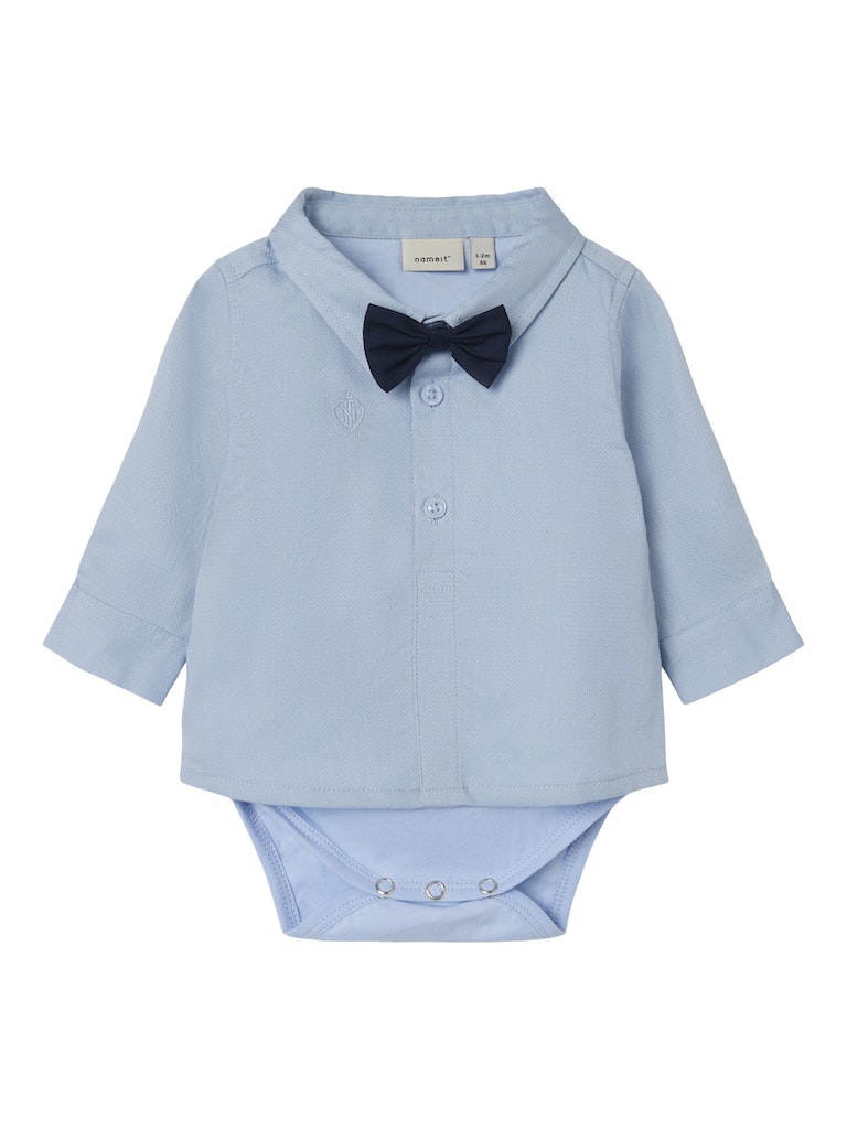 Name it Baby Boy Cotton Shirt & Body Suit with Bow Tie