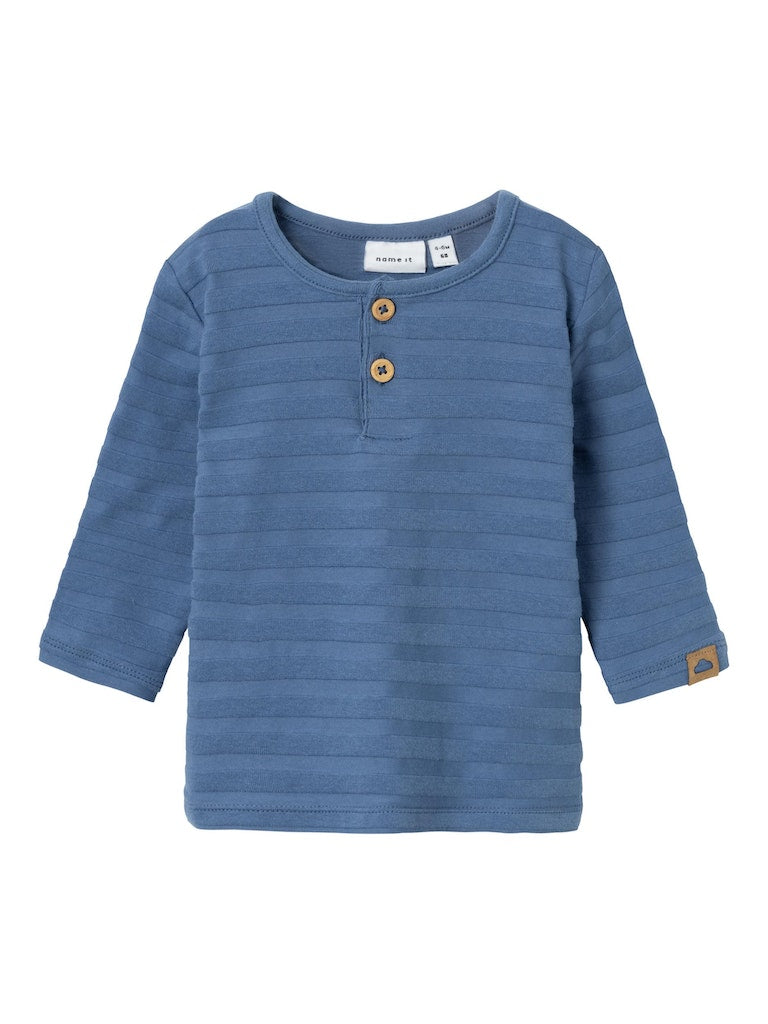 Baby Boy Long Sleeved Top - Bijou Blue