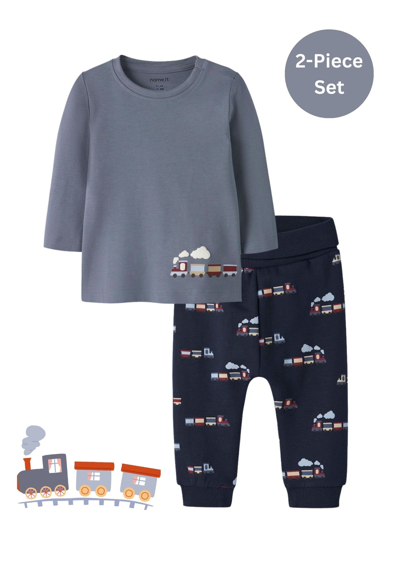 Name it Baby Boy 2-Piece Set - Little Train