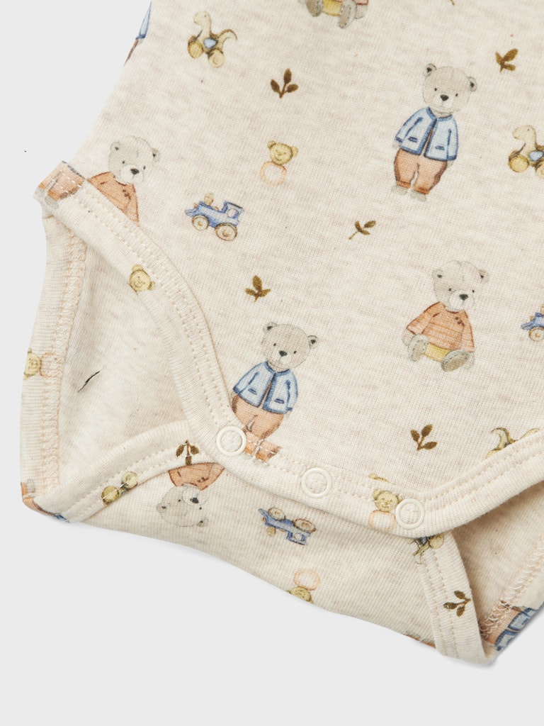 Name it Baby Boy Cream Bodysuit - Teddy Bear