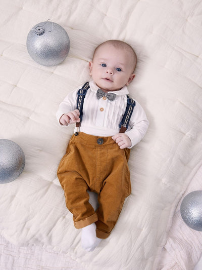 Baby Boy 2-Piece Corduroy Pants with Body Top