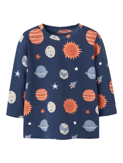 Name it Baby Boy 2-Piece Dungaree Set - Stars and Space