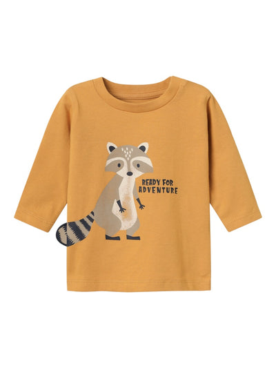 Name it Baby Boy 2-Piece Racoon Set - Mustard